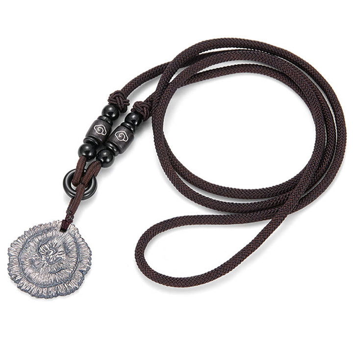Buddha Stones999スターリングシルバー ソフォラフラベセンス コットンロープネックレスペンダント