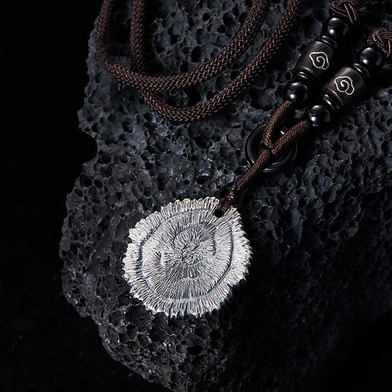 Buddha Stones999スターリングシルバー ソフォラフラベセンス コットンロープネックレスペンダント