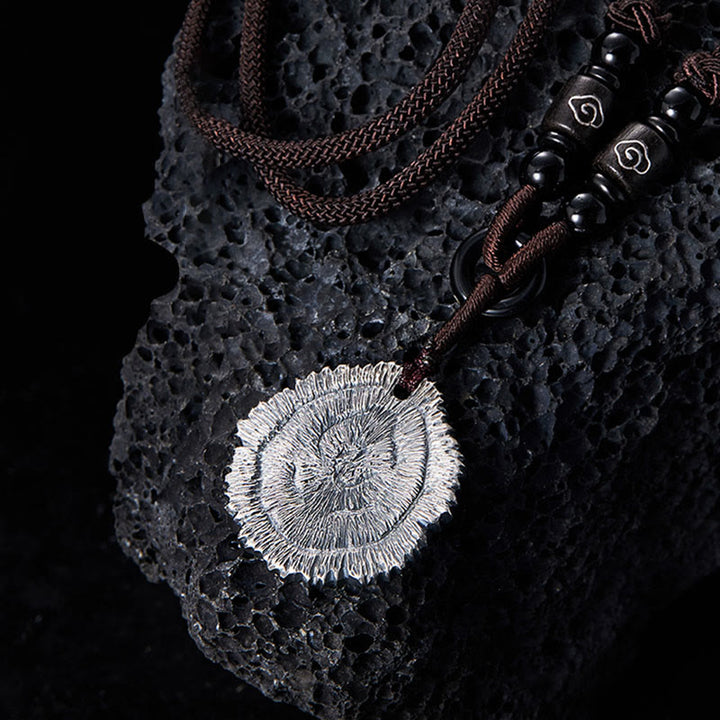 Buddha Stones999スターリングシルバー ソフォラフラベセンス コットンロープネックレスペンダント