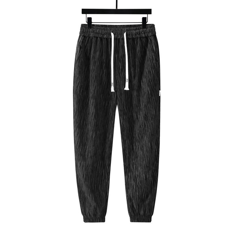 Buddha Stonesプラスサイズ 夏 無地デザイン ドローストリング メンズ ストレートレッグパンツ ポケット付き - image 12