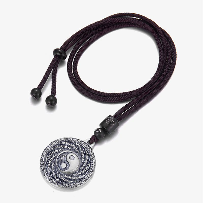Buddha Stones999 スターリングシルバー 太極 陰陽 八卦 デザイン 山の幽霊 お金を使うネックレス ペンダント - image 2