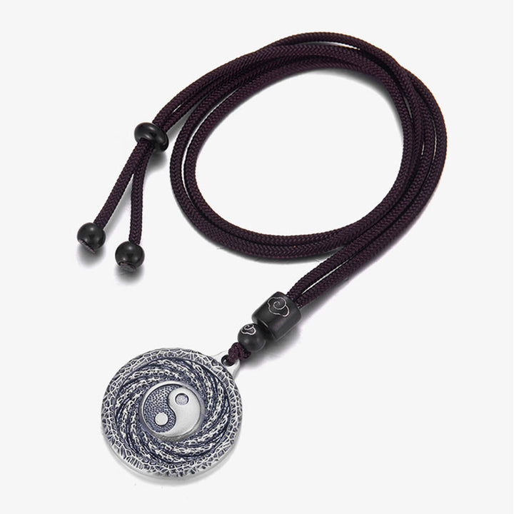 Buddha Stones999 スターリングシルバー 太極 陰陽 八卦 デザイン 山の幽霊 お金を使うネックレス ペンダント - image 2