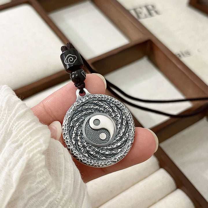Buddha Stones999 スターリングシルバー 太極 陰陽 八卦 デザイン 山の幽霊 お金を使うネックレス ペンダント - image 13