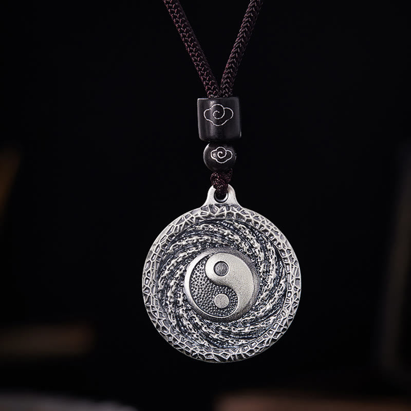 Buddha Stones999 スターリングシルバー 太極 陰陽 八卦 デザイン 山の幽霊 お金を使うネックレス ペンダント - image 21