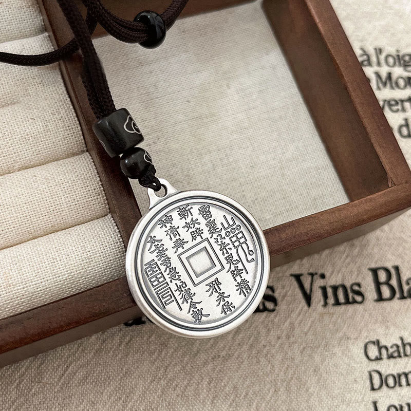 Buddha Stones999 スターリングシルバー 太極 陰陽 八卦 デザイン 山の幽霊 お金を使うネックレス ペンダント - image 19