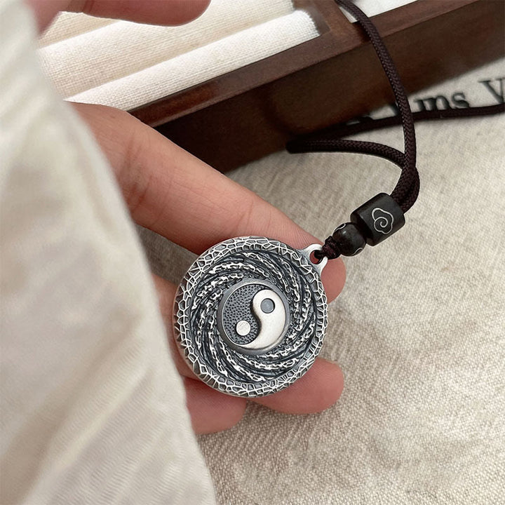 Buddha Stones999 スターリングシルバー 太極 陰陽 八卦 デザイン 山の幽霊 お金を使うネックレス ペンダント - image 18