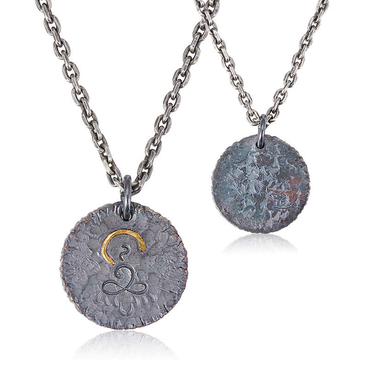 Buddha Stones999スターリングシルバー 999ゴールド 925スターリングシルバー 仏像 蓮のネックレスペンダント - image 8