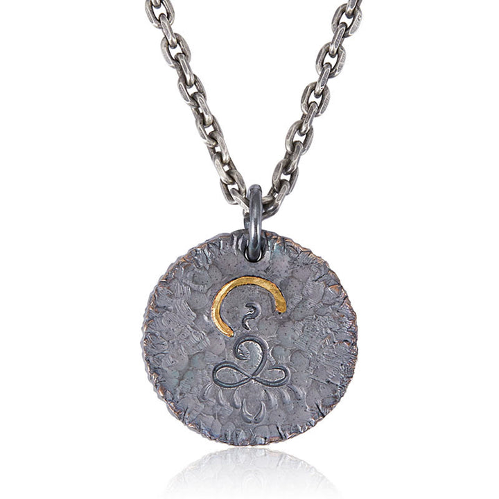 Buddha Stones999スターリングシルバー 999ゴールド 925スターリングシルバー 仏像 蓮のネックレスペンダント - image 7