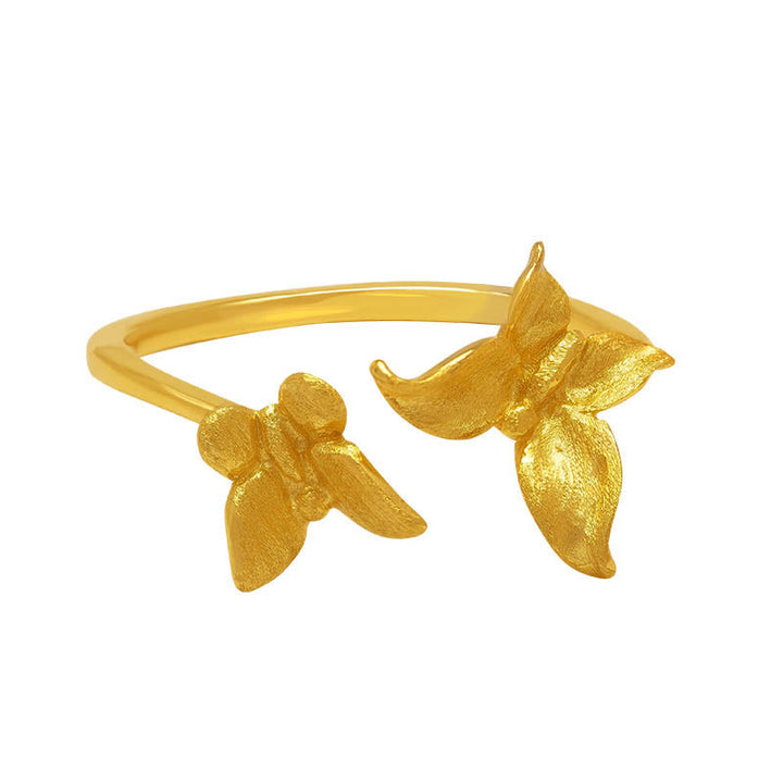 Buddha Stones925スターリングシルバー バタフライラブリング - image 10