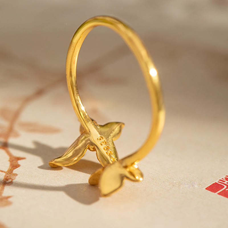 Buddha Stones925スターリングシルバー バタフライラブリング - image 7