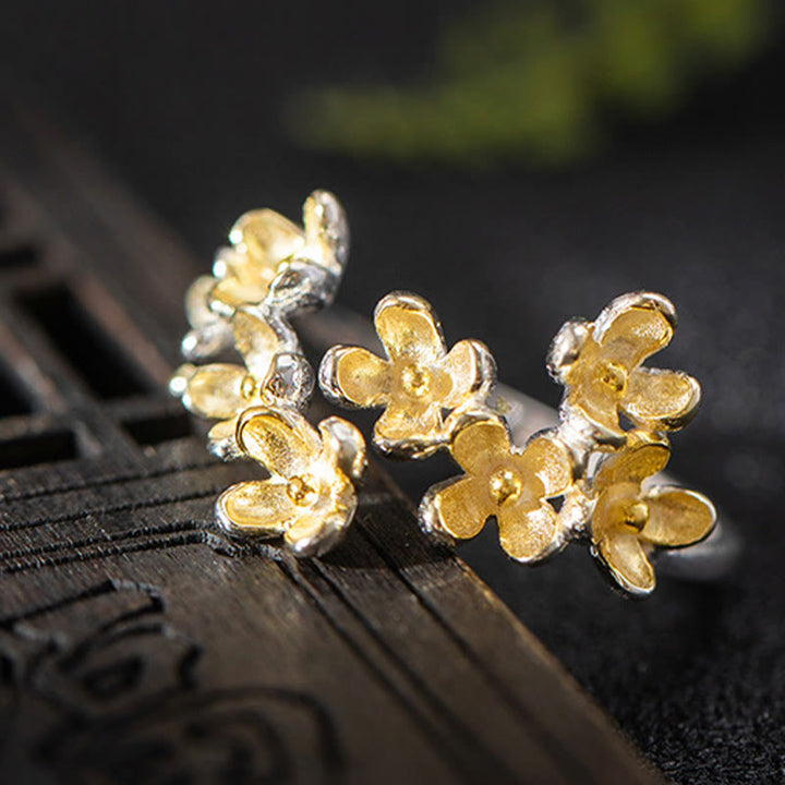 Buddha Stones925スターリングシルバー キンモクセイ リング