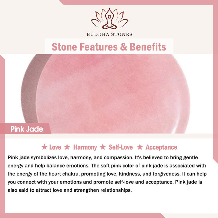 Buddha Stones天然ダスティローズピンク翡翠 セルフラブブレスレット バングル - image 6