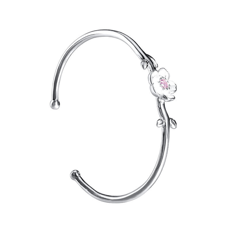 Buddha Stones925スターリングシルバー 桜幸運ブレスレットバングル - image 3