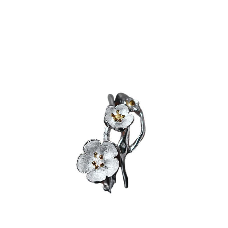 Buddha Stones925スターリングシルバー プラムボッサム バランスリング - image 4