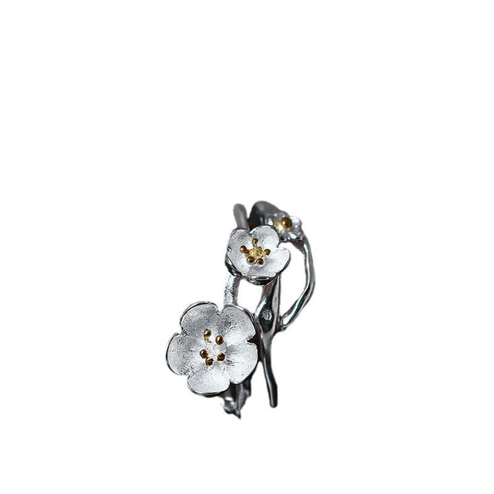 Buddha Stones925スターリングシルバー プラムボッサム バランスリング - image 4