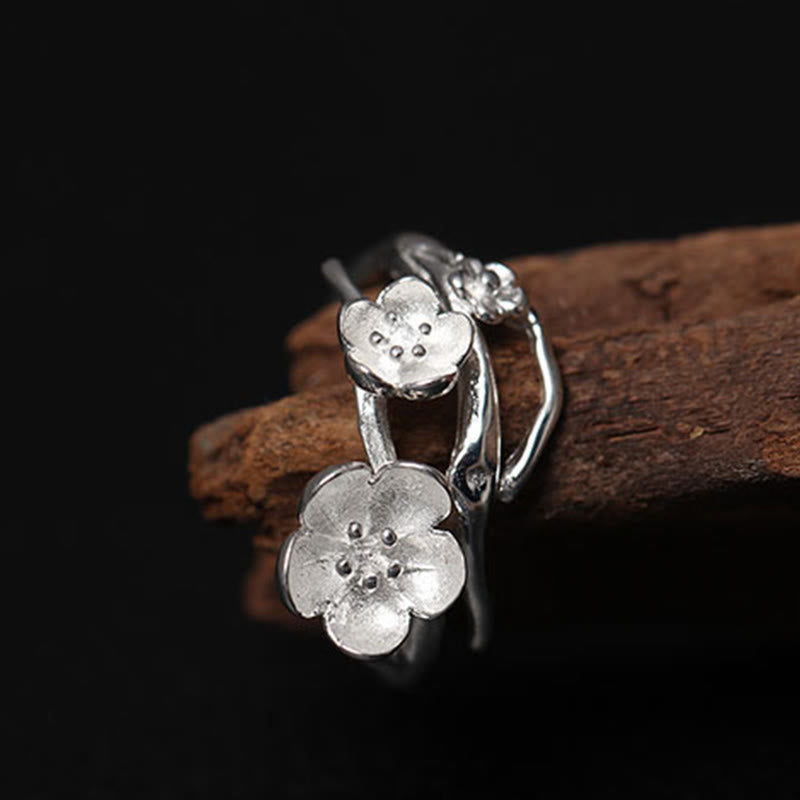 Buddha Stones925スターリングシルバー プラムボッサム バランスリング - image 6