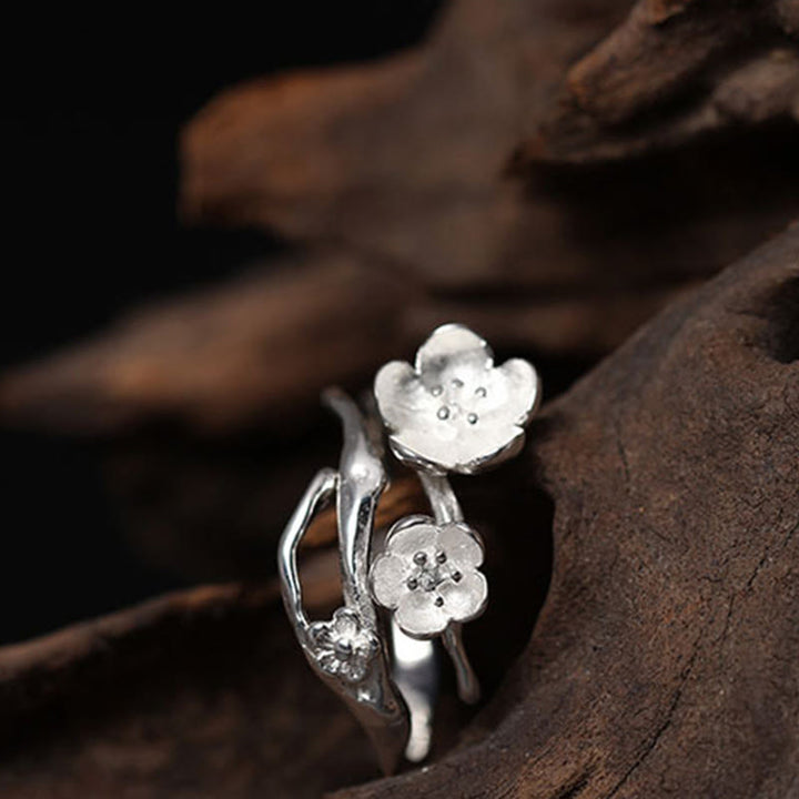 Buddha Stones925スターリングシルバー プラムボッサム バランスリング - image 12