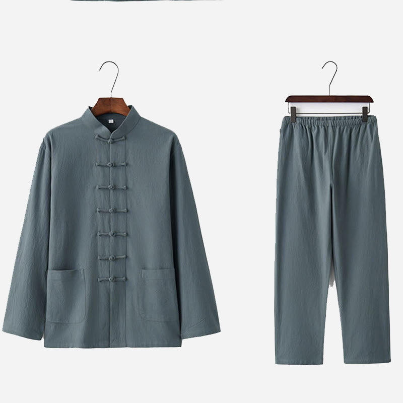 Buddha Stonesカエルボタン 唐草 長袖 シャツ パンツ メンズスーツ - image 14