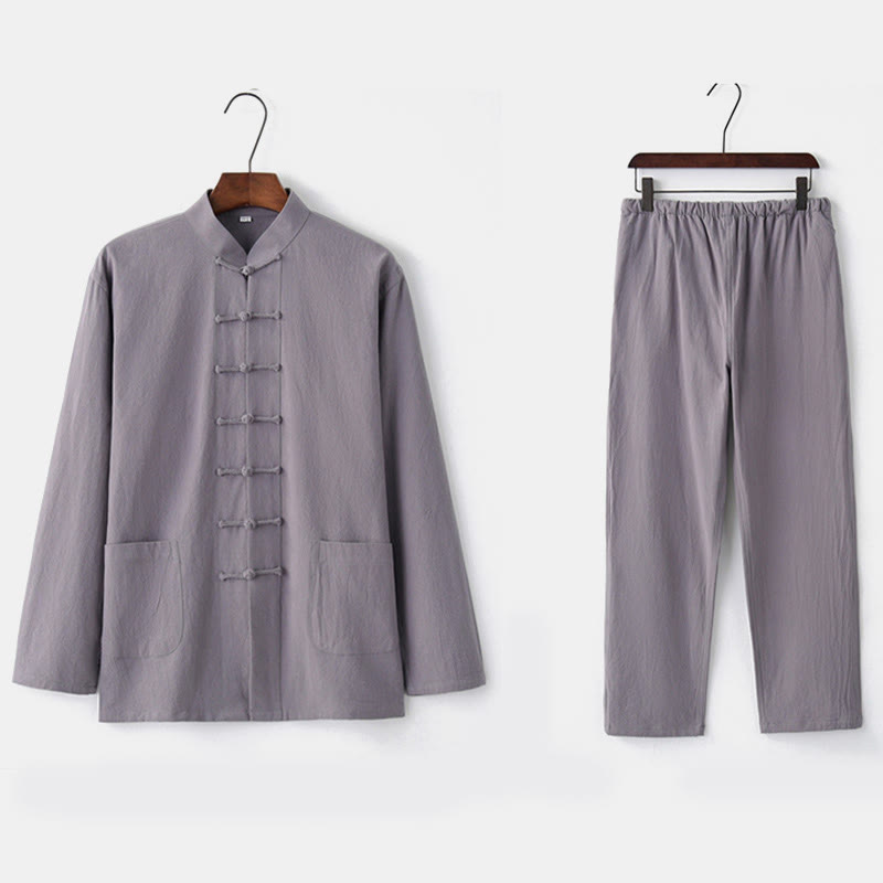 Buddha Stonesカエルボタン 唐草 長袖 シャツ パンツ メンズスーツ - image 18