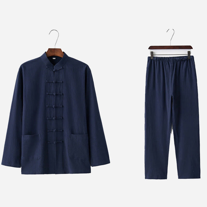 Buddha Stonesカエルボタン 唐草 長袖 シャツ パンツ メンズスーツ - image 16
