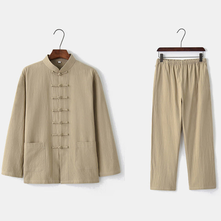 Buddha Stonesカエルボタン 唐草 長袖 シャツ パンツ メンズスーツ - image 26
