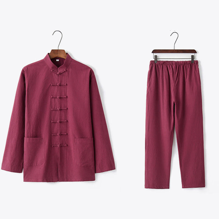 Buddha Stonesカエルボタン 唐草 長袖 シャツ パンツ メンズスーツ - image 29