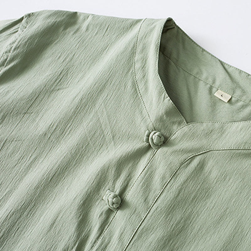 Buddha Stonesフロッグボタン 七分袖シャツパンツ メンズスーツ - image 12