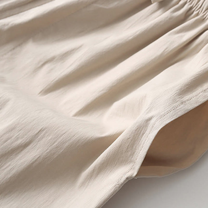 Buddha Stones Tang フロッグボタン 七分袖シャツ ワイドレッグパンツ コットンリネン メンズスーツ - image 15