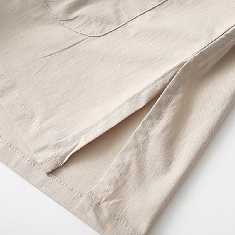 Buddha Stones Tang フロッグボタン 七分袖シャツ ワイドレッグパンツ コットンリネン メンズスーツ - image 13