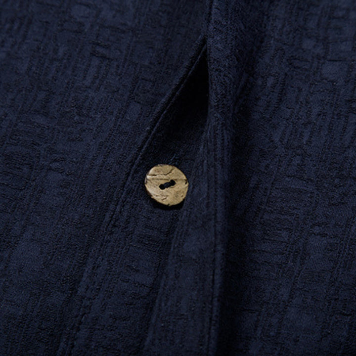 Buddha Stones無地中国唐装コットンリネンジャケットメンズ服 - image 22