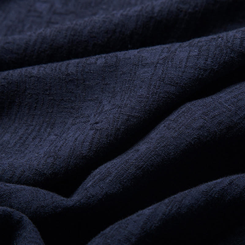 Buddha Stones無地中国唐装コットンリネンジャケットメンズ服 - image 21