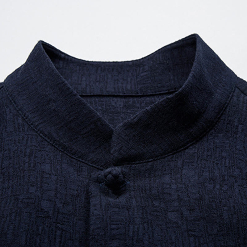 Buddha Stones無地中国唐装コットンリネンジャケットメンズ服 - image 18