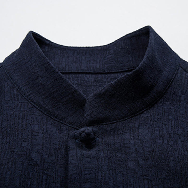 Buddha Stones無地中国唐装コットンリネンジャケットメンズ服 - image 18
