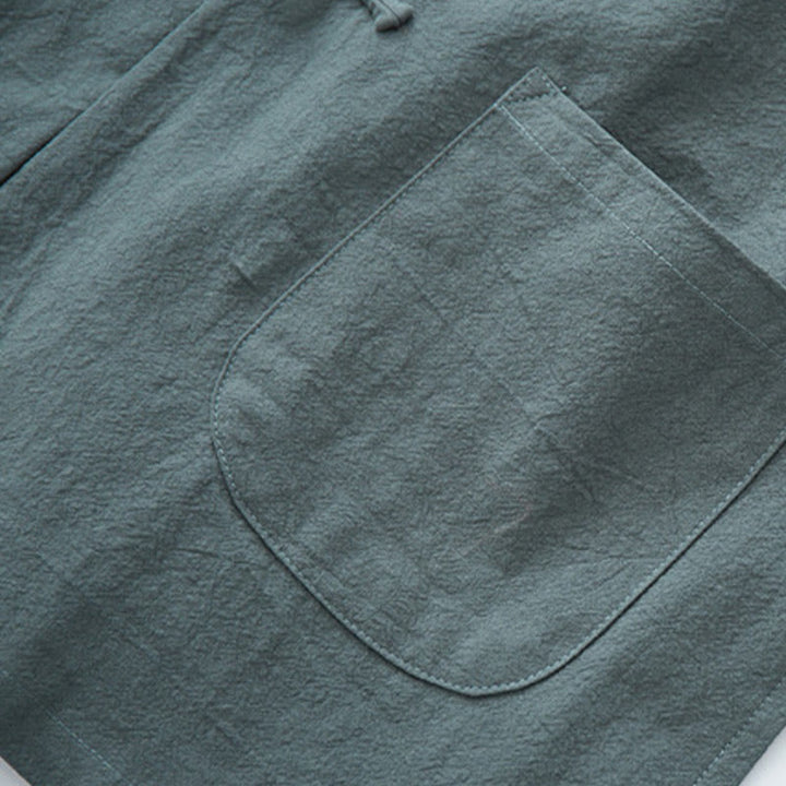 Buddha Stones唐蛙ボタン長袖シャツ コットン メンズ服 - image 12