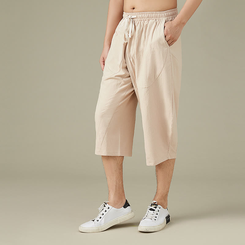 Buddha Stonesカジュアル 無地 レジャー コットン メンズ テーパードパンツ ポケット付き - image 10