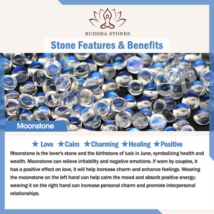 Buddha Stones天然アクアマリン アメジスト ムーンストーン バタフライバンブー ヒーリングブレスレット