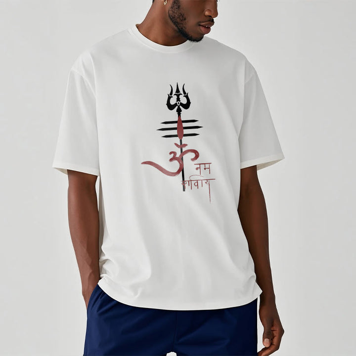 Buddha Stones OM NAMAH SHIVAYA トライデント コットン ティー Tシャツ - image 15