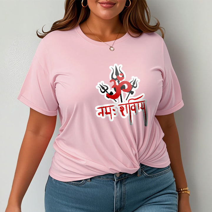 Buddha StonesOM NAMAH SHIVAYA 三つの三叉槍 コットンTシャツ - image 11