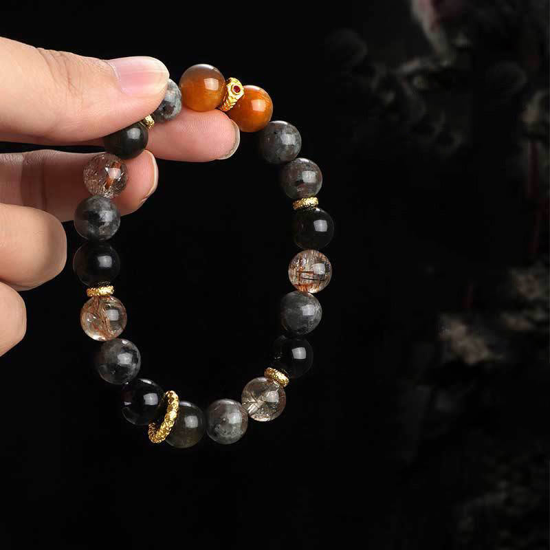 Buddha Stones、太陽石、溶岩石、ポジティブブレスレット