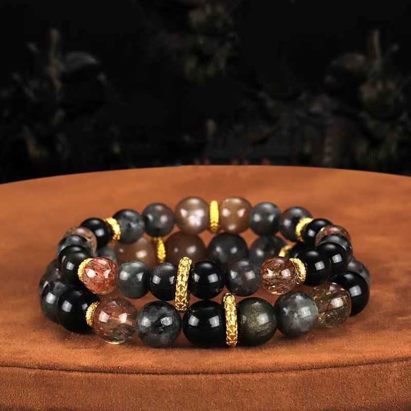 Buddha Stones、太陽石、溶岩石、ポジティブブレスレット