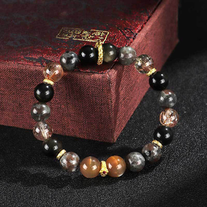 Buddha Stones、太陽石、溶岩石、ポジティブブレスレット