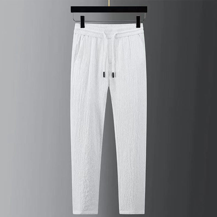 Buddha Stones純色長袖トップスパンツ服メンズセット - image 7