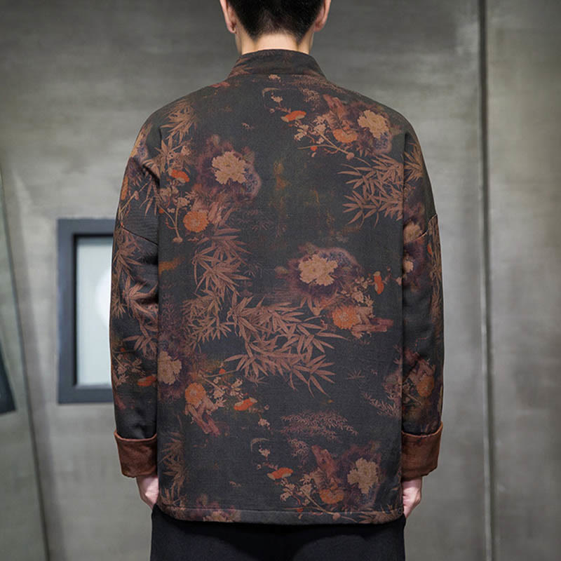 Buddha Stonesカエルボタン 中国唐装 ロングシャツ コットン メンズ ジャケット 衣類 - image 2