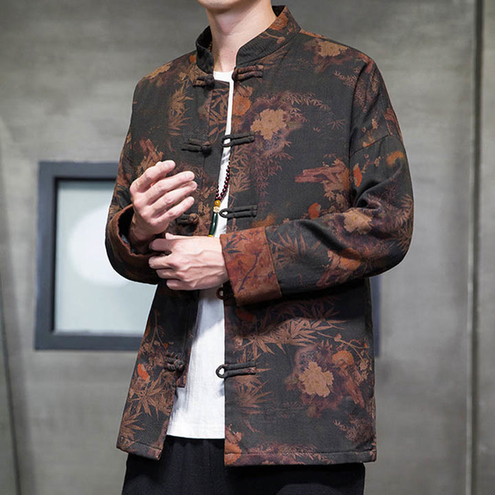 Buddha Stonesカエルボタン 中国唐装 ロングシャツ コットン メンズ ジャケット 衣類 - image 5