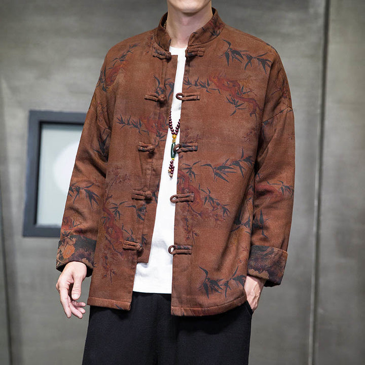 Buddha Stonesカエルボタン 中国唐装 ロングシャツ コットン メンズ ジャケット 衣類 - image 14