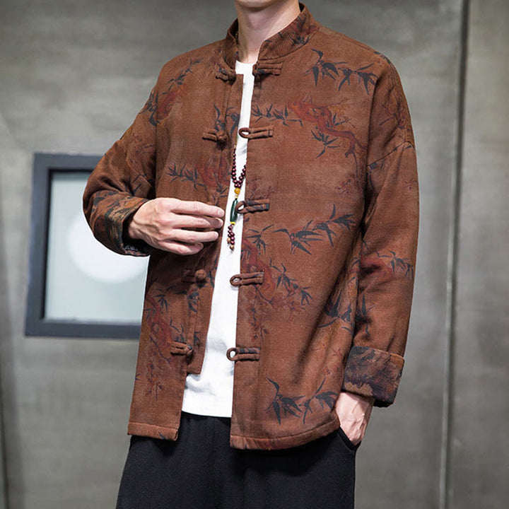 Buddha Stonesカエルボタン 中国唐装 ロングシャツ コットン メンズ ジャケット 衣類 - image 18