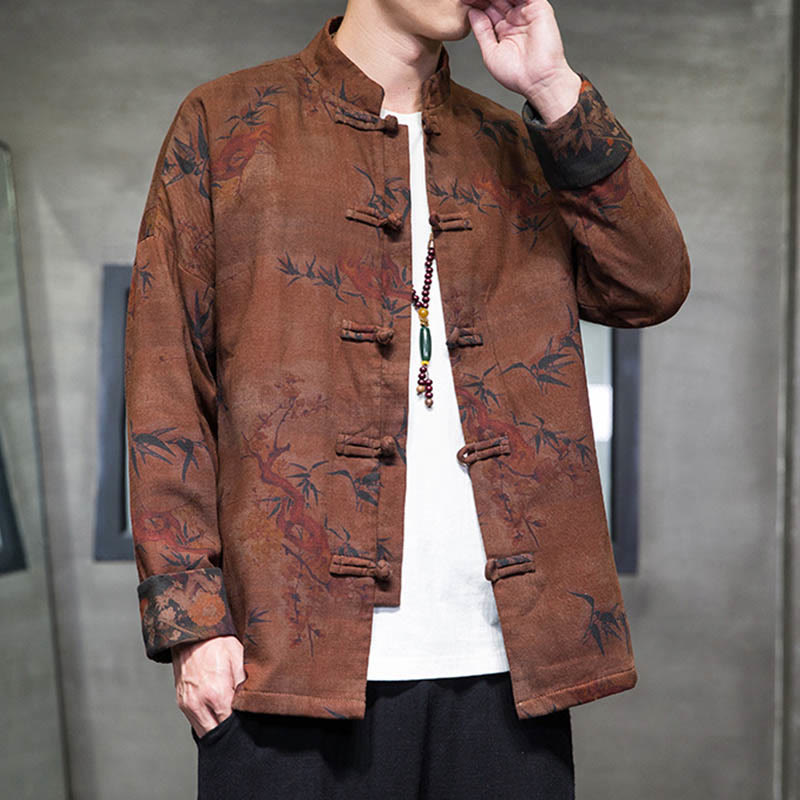 Buddha Stonesカエルボタン 中国唐装 ロングシャツ コットン メンズ ジャケット 衣類 - image 17