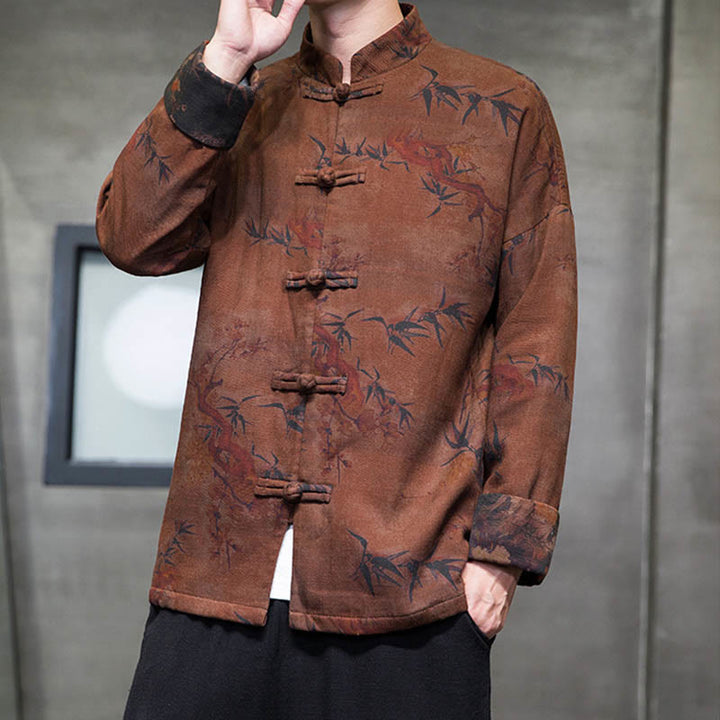 Buddha Stonesカエルボタン 中国唐装 ロングシャツ コットン メンズ ジャケット 衣類 - image 13