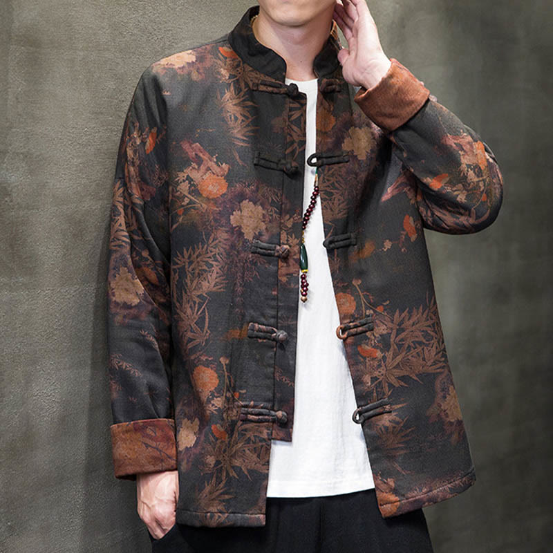 Buddha Stonesカエルボタン 中国唐装 ロングシャツ コットン メンズ ジャケット 衣類 - image 5