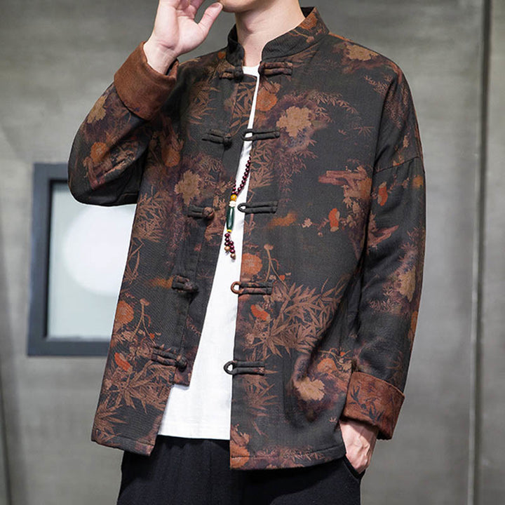 Buddha Stonesカエルボタン 中国唐装 ロングシャツ コットン メンズ ジャケット 衣類 - image 9